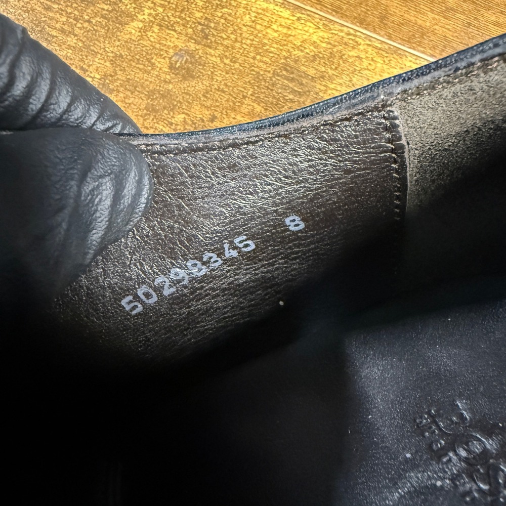 BOSS Hugo Boss 50299345 Black Leather Derby Dress Shoes Mens Size 8 - Picture 7 of 7
